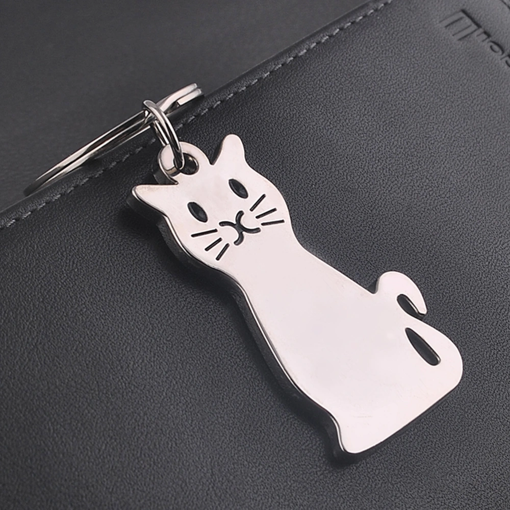 Metal Key Ring Animal Cat Keychain Ring Hanging Gift Pendant Decoration