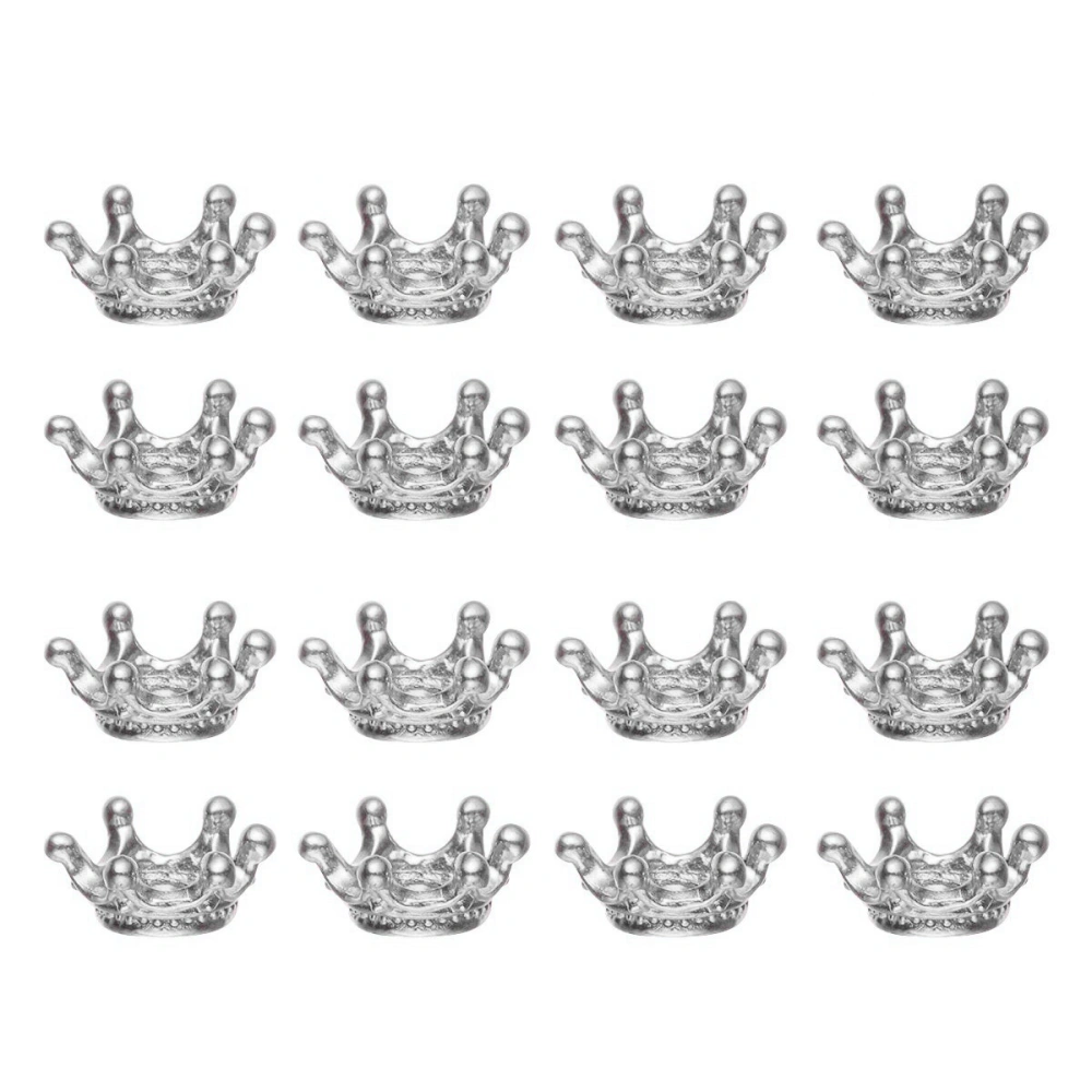 20pcs Crown DIY Accessories Alloy Handmade Accessories for Jewelry Headdress Toys (Silver)