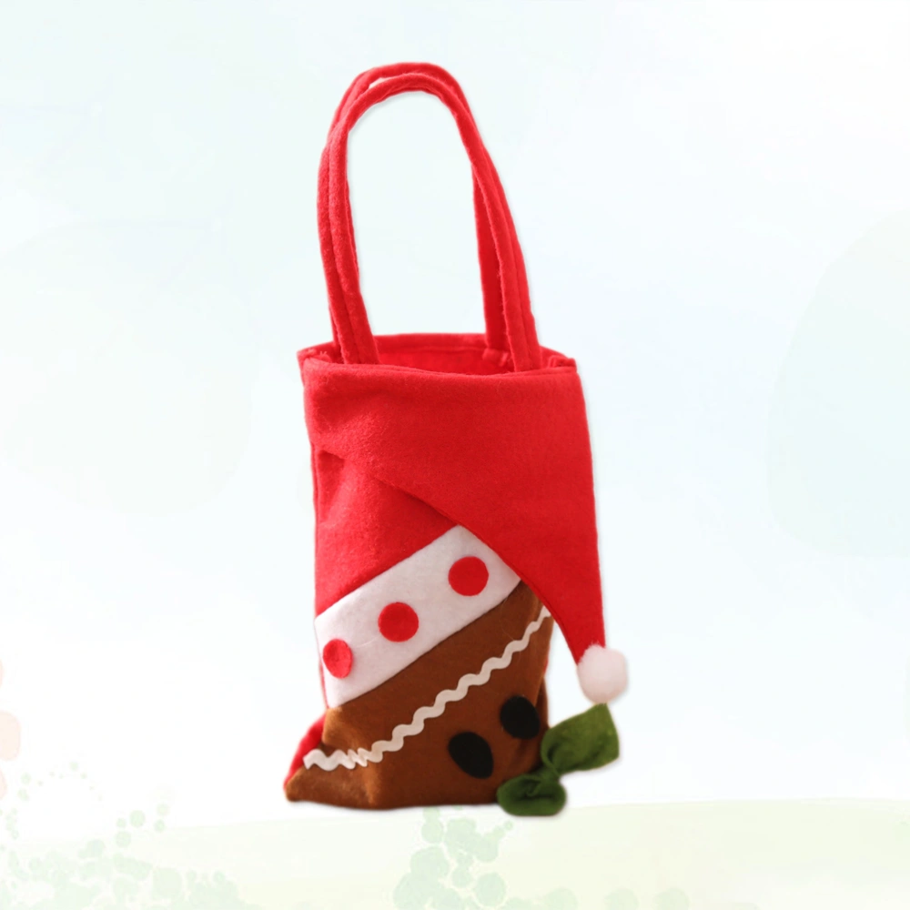 Kids Candy Bags Portable Christmas Handbag Gift Bag with Handle Christmas Party Favor (Gingerbread Man)