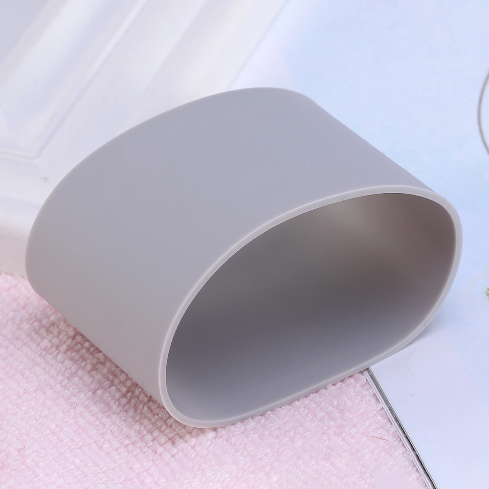 Silicone Heat-resistant Cup Sleeve Protective Non-slip Water Glass Cover for Bottle Mug (Gray)