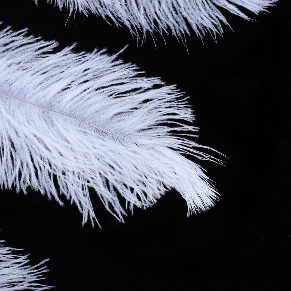 15pcs 30-35cm Ostrich Feathers White Plume Decoration Party Supplies for Wedding Costume Crafts