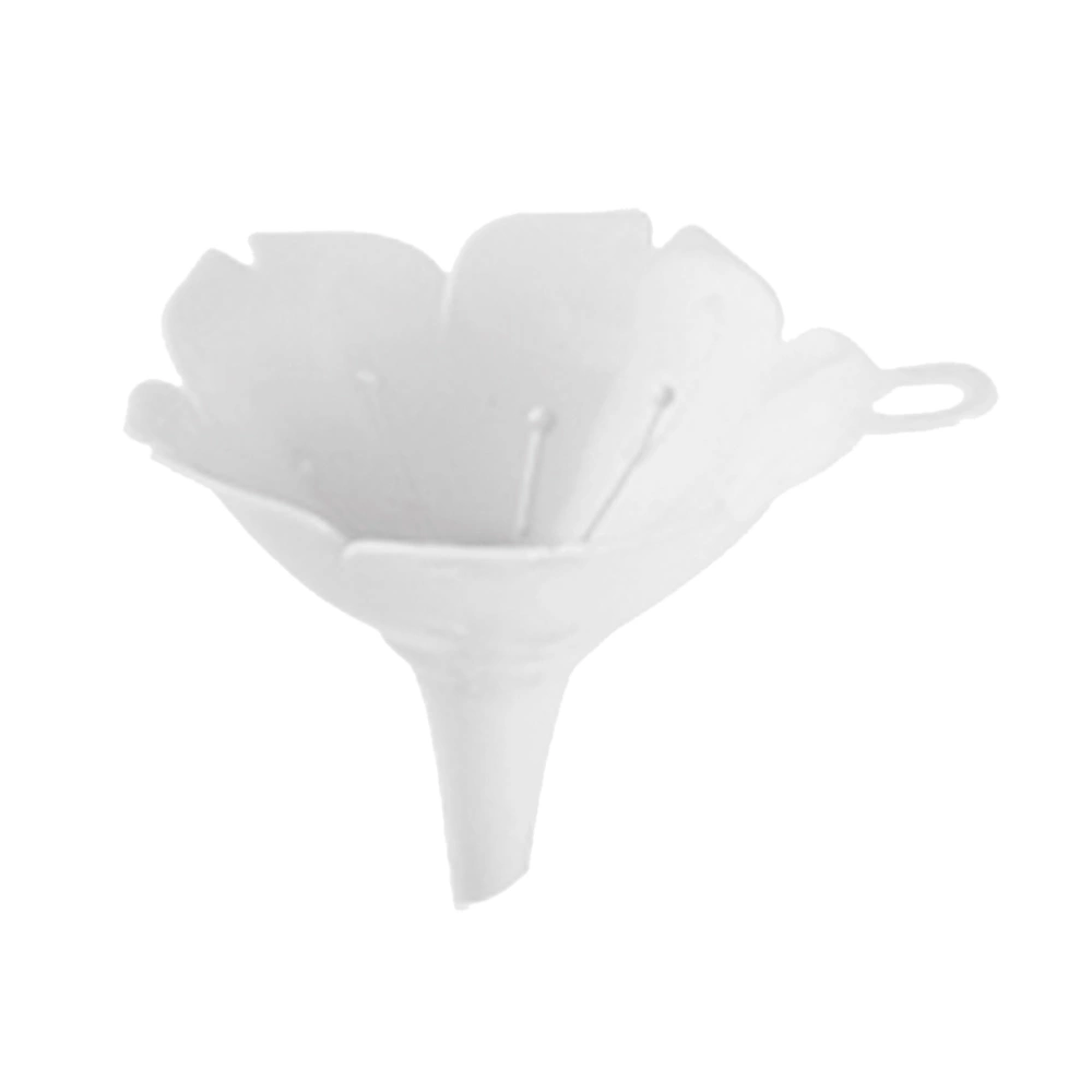 Oriental Cherry Funnel Plastic Creative Funnel for Kitchen Soy Sauce Cooking Oil (White)