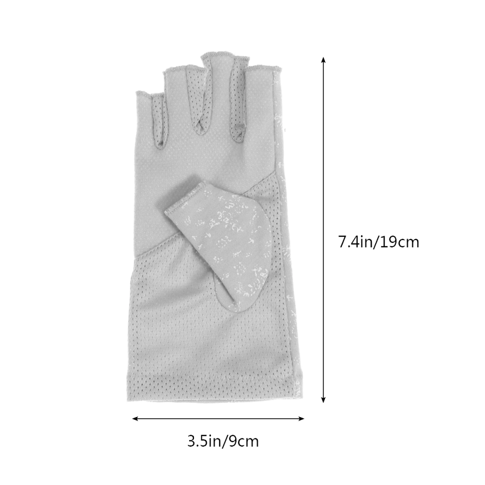 Half-Finger Gloves Skid Resistance Riding Protective Gloves for Woman Lady Female Gray