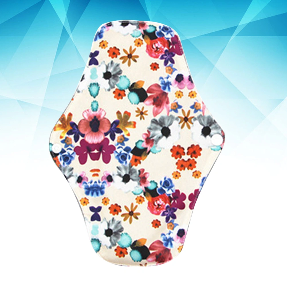 Washable Reusable Sanitary Towel Portable Foldable Breathable Bamboo Charcoal Cloth Menstrual Pads (M06)