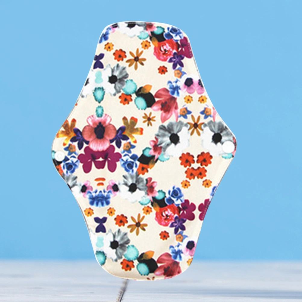 Washable Reusable Sanitary Towel Portable Foldable Breathable Bamboo Charcoal Cloth Menstrual Pads (M06)