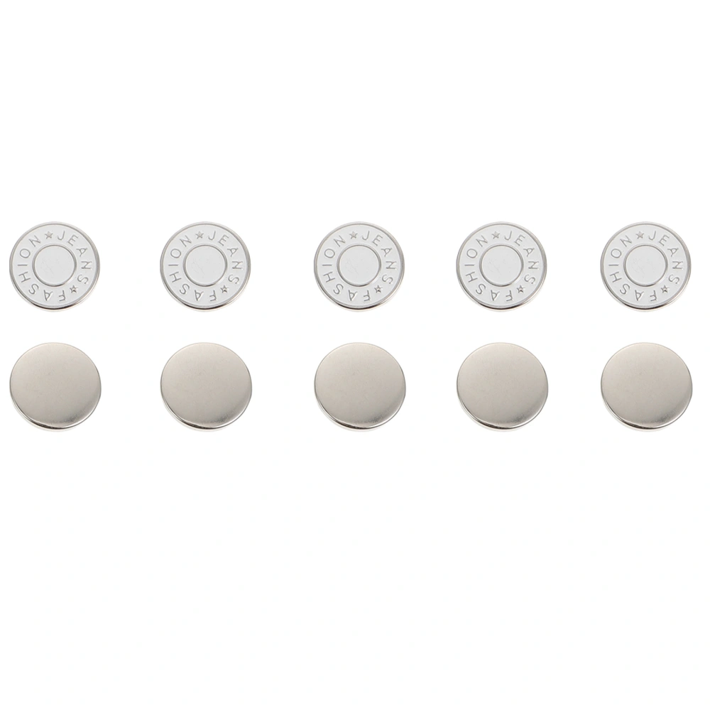 10Pcs Detachable Replacement Jeans Button Instant Install Alloy Buttons