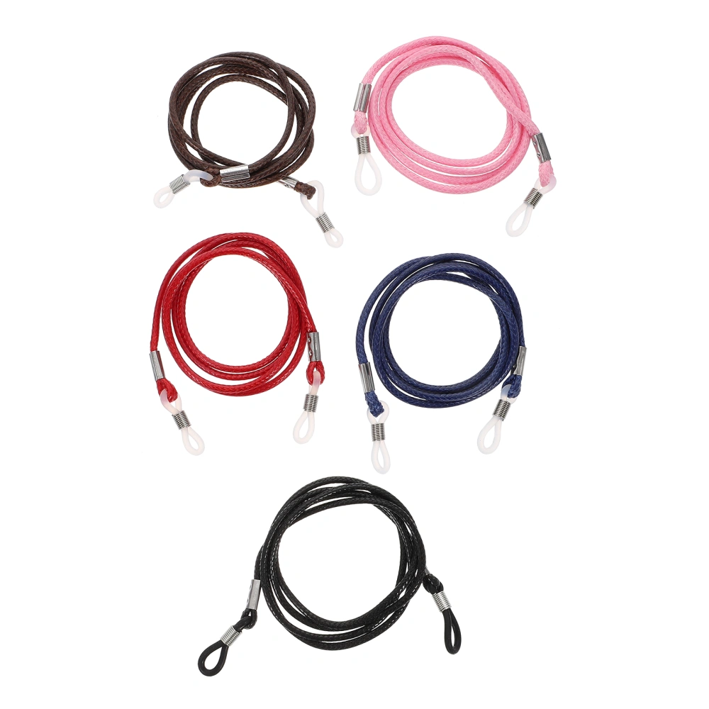 5Pcs Creative Glasses Chains Neck Hanging Glasses Rope Anti-lost Eyeglass Lanyards (Assorted Color)