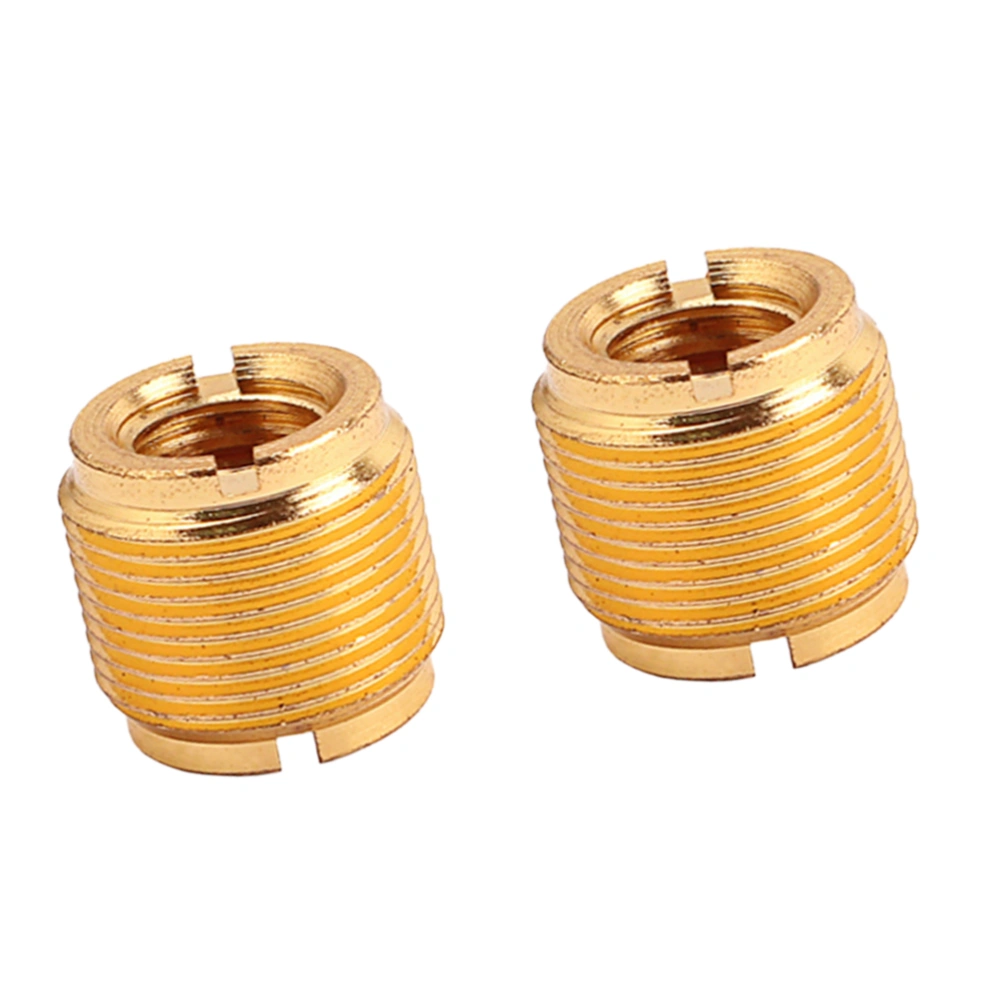 Thread Screw Adapters for Microphone Stand Clip 5/8-Inch Male to 3/8-Inch Female Mic Screw Thread Adapter (Golden)