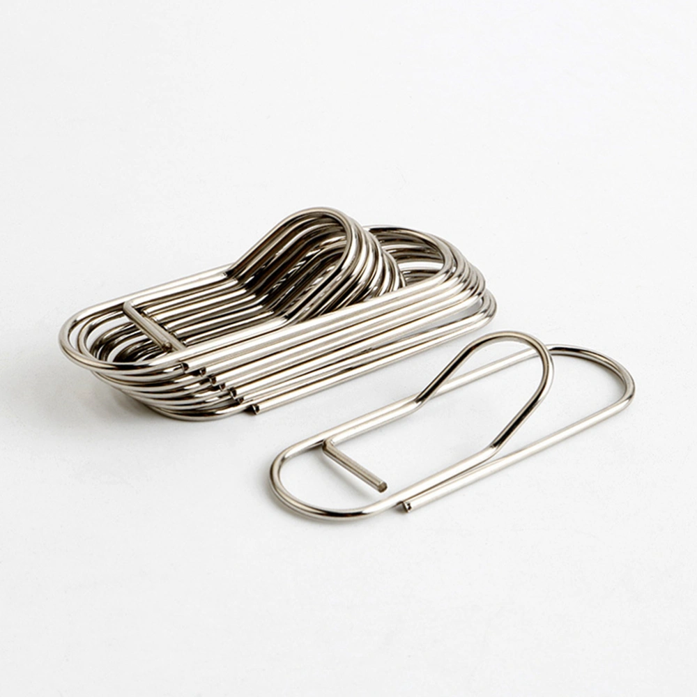 8pcs Portable Metal Paper Clip Hanging Pen Spring Clip Multi-purpose Hand Account Accessories Daily Use Clip Paper Clip Silver