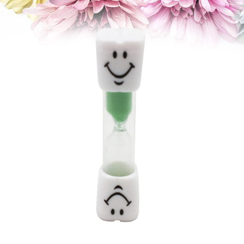 Cartoon Smiling Face Style 3 Minutes Hourglass Sandglass Sand Clock Timer (Green)