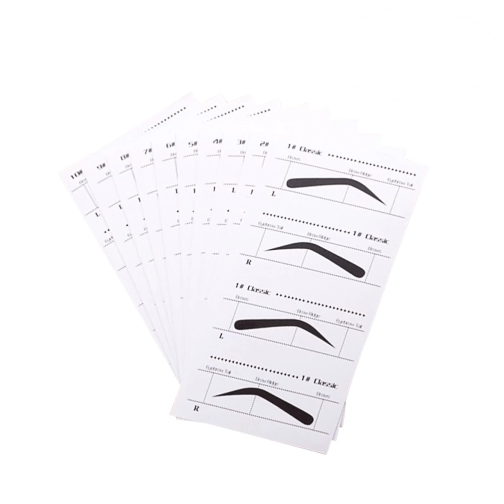 10Pcs Eyebrow Stencils Adhesive Eye Brow Grooming Shaping Templates DIY Makeup Beauty Tools