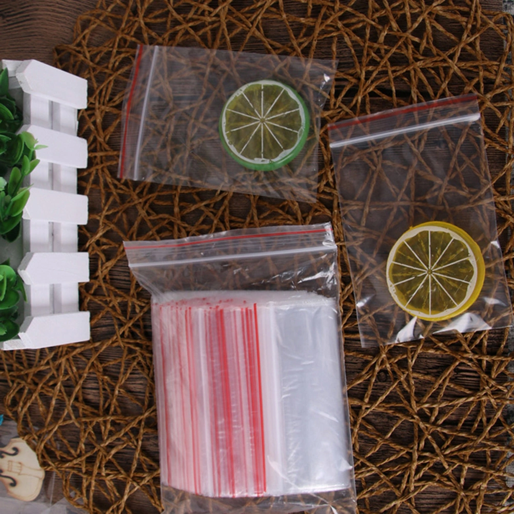 100pcs 5x7cm Sealing Bags Zipper Poly Bags Clear Resealable Transparent Storage Bags Dispenser Bag