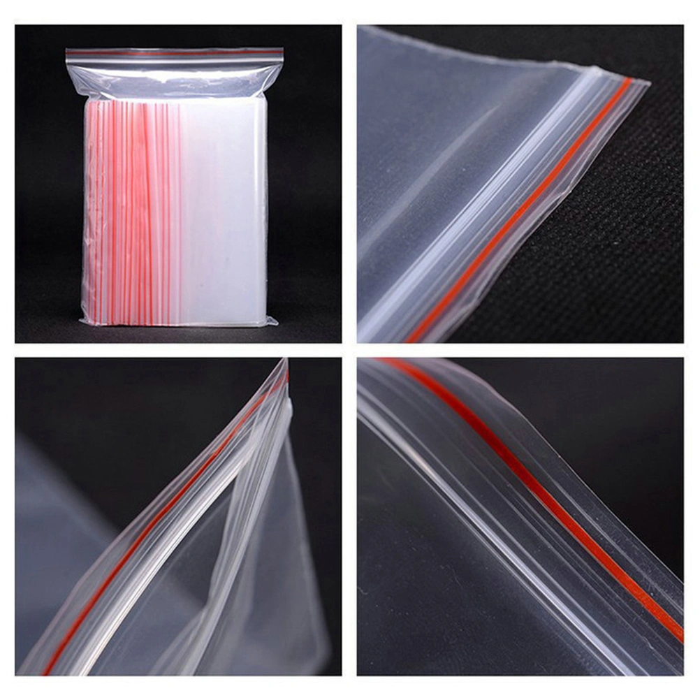 100pcs 5x7cm Sealing Bags Zipper Poly Bags Clear Resealable Transparent Storage Bags Dispenser Bag