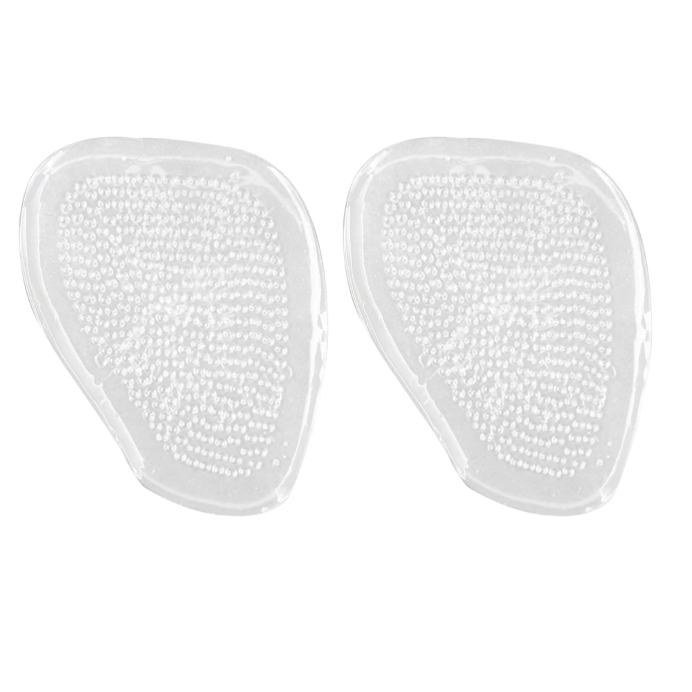 1 Pair Gel Front Insole Foot Massage Cushions Shoe Insoles Metatarsal Pads Women Shoe Inserts for Foot Pain Relief (Transparent)