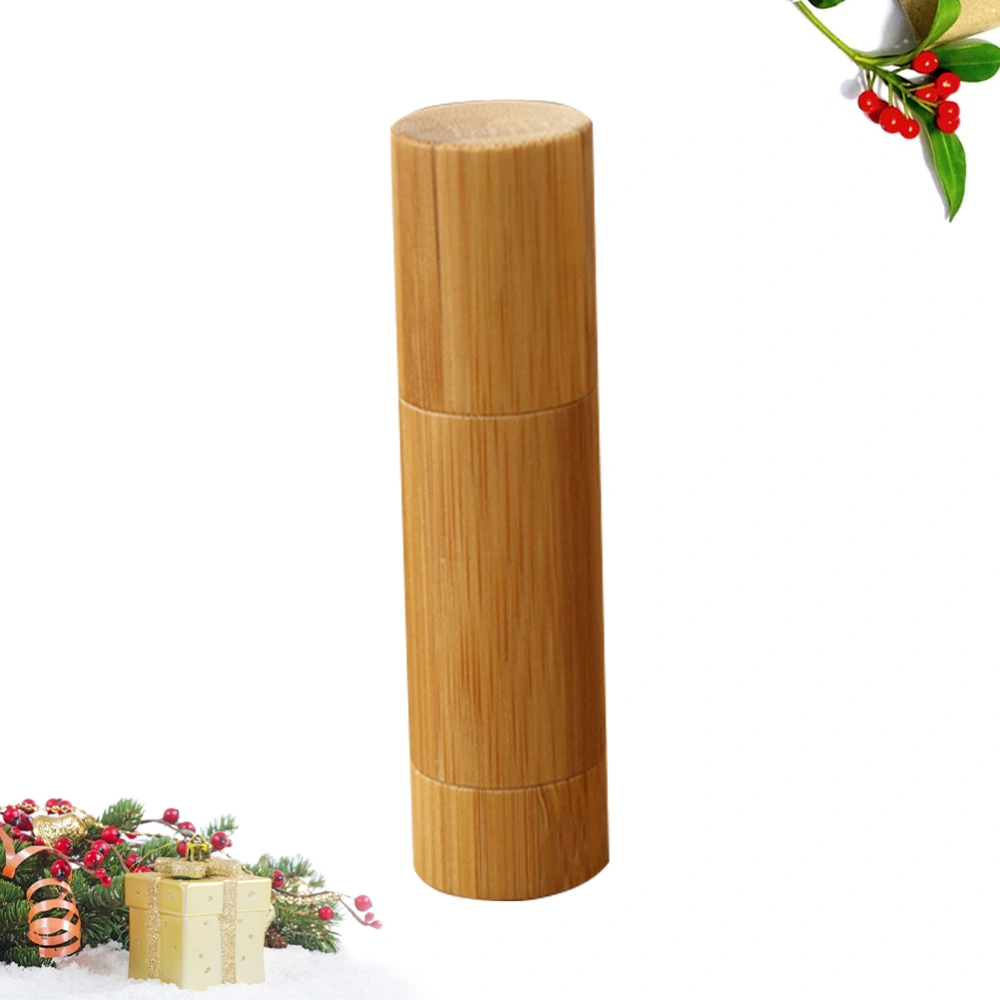 10ml Women Empty Bamboo Lipstick Balm Tubes Special Lip Gloss Storage Container for Ladies and Girls