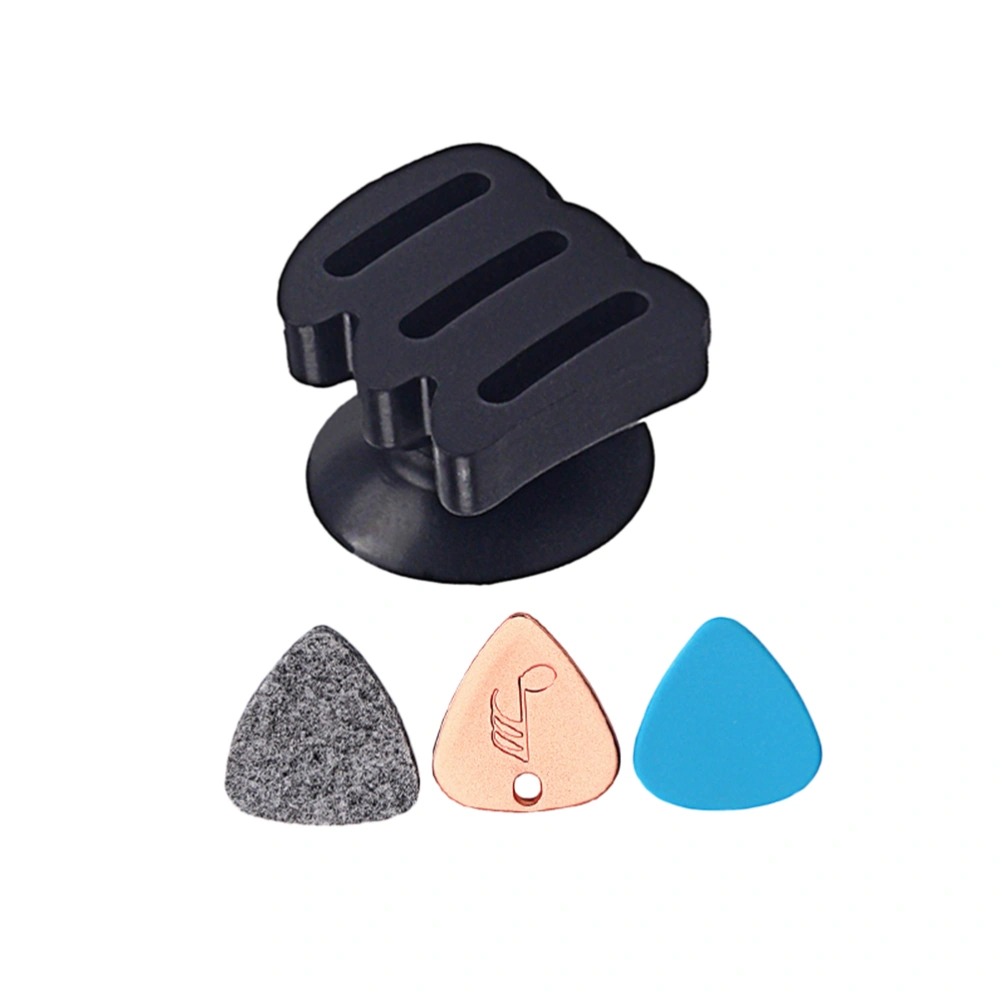 Anti-Skid Acoustic Electric Guitar Picks Plectrum Storage Box Guitar Pick Holder Case Guitar Tools Accessories Plectrum Holder Case(Black)