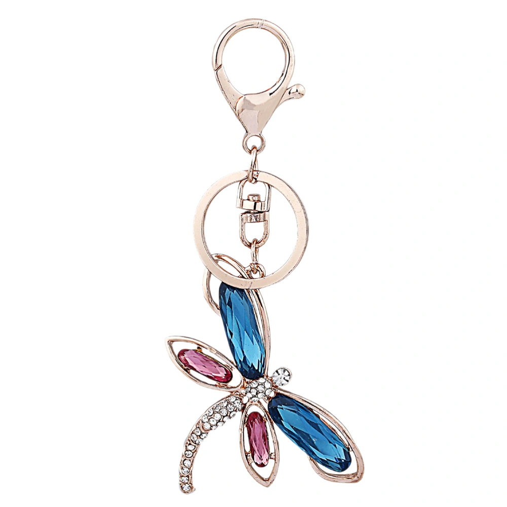 Fashion Dragonfly Car Key Chain Lady's Bag Pendant Korean Edition Diamond Set