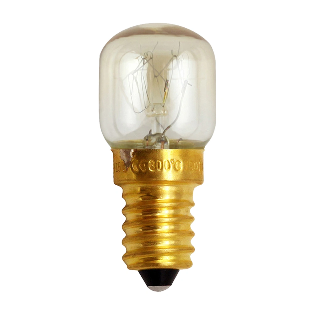 E14 25W Microwave Oven Bulb Small Screw Light Bulb 300 Celsius Degree Brass Lamp Bulb High Temperature Resistance Bulb (Warm White)