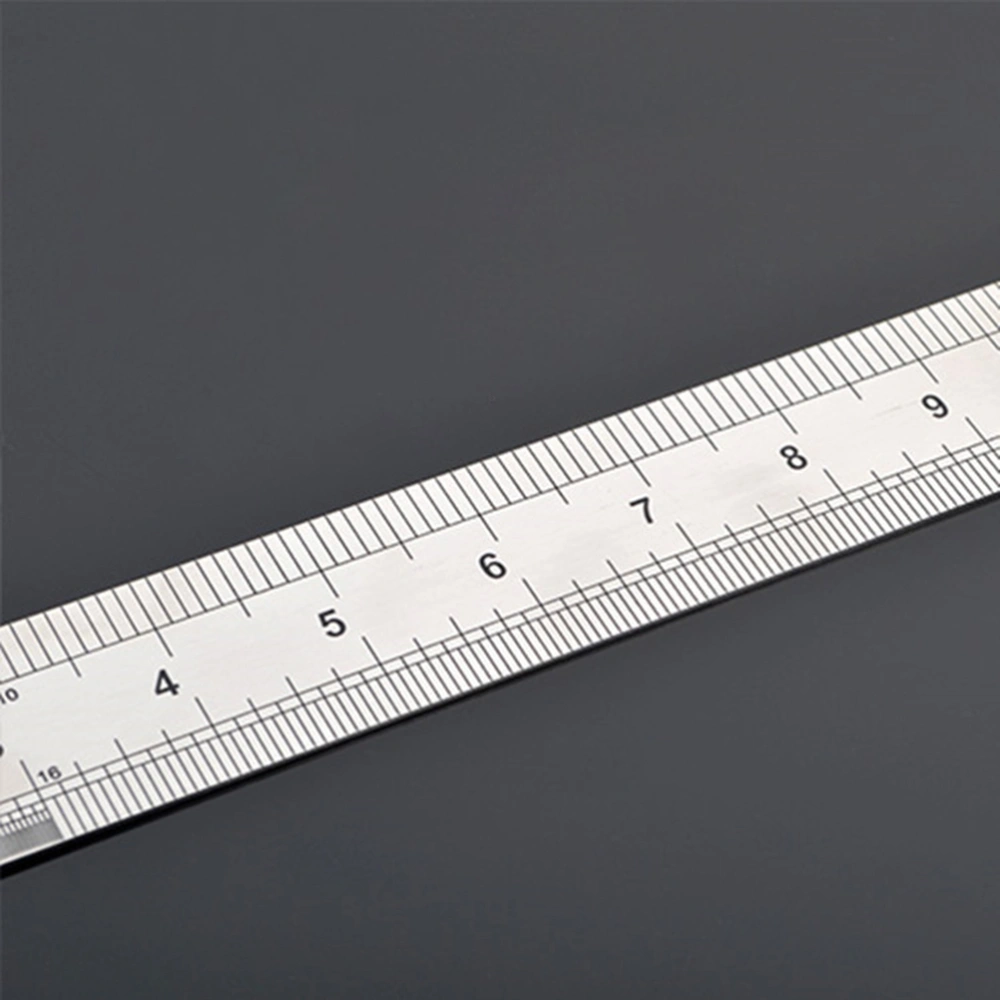 2pcs Stainless Steel Ruler Double Scale Ruler for Home School Office (20cm, 15cm each Size has 1pcs)