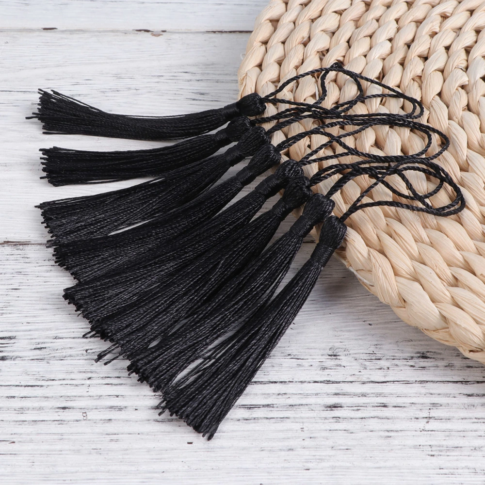 DIY Handmade Tassels for Jewelry Earring Souvenir Bookmark Bracelet Tassels Home Decor Apparel Gift Tag Keychain DIY Craft Black