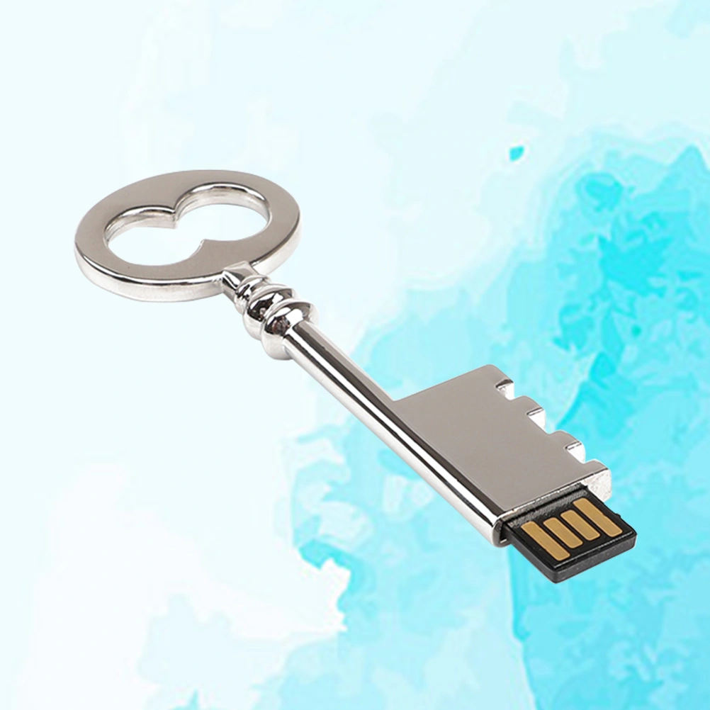 Vintage Key 32GB USB 2.0 Flash Drive Metal Pen Drive Memory Stick Waterproof Flash Drive Thumb Drive For Computer Tablet PC Notebook Laptop (Silver)