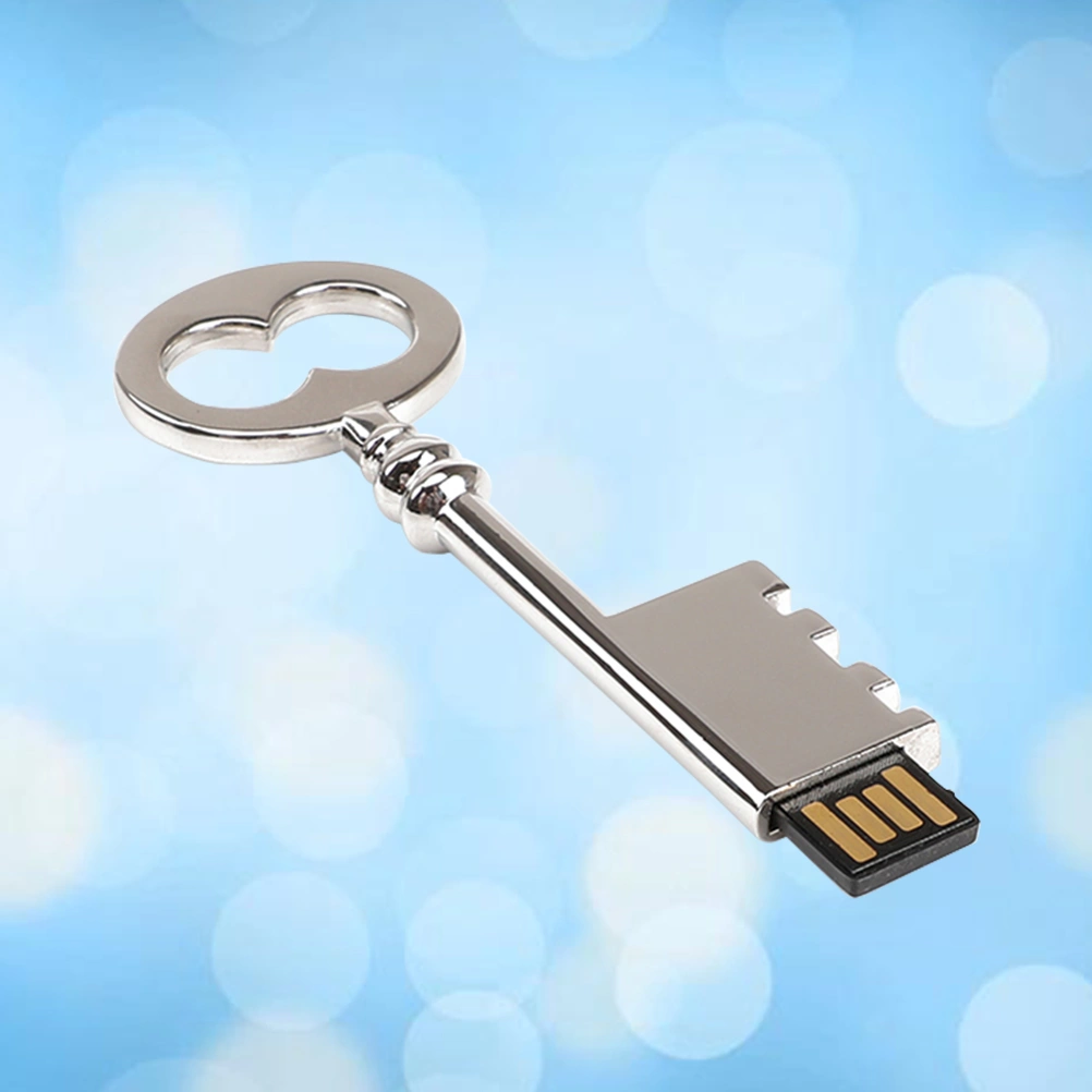 Vintage Key 32GB USB 2.0 Flash Drive Metal Pen Drive Memory Stick Waterproof Flash Drive Thumb Drive For Computer Tablet PC Notebook Laptop (Silver)