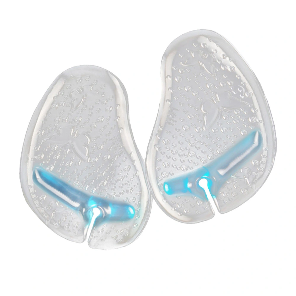 GEL Flip-flops Forefoot Pads Pattern Forefoot Pads Clip Foot Slippers Stickers Transparent Pads(Blue)