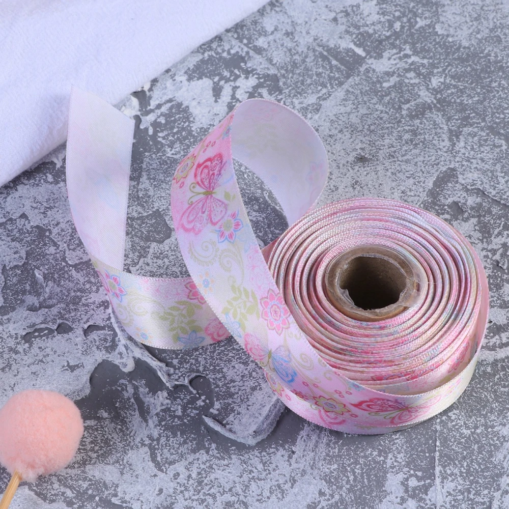 Roll Ribbon Valentine's Day Dream Gradient Printed Grosgrain Ribbon Handmade Cheer Hair Gift Wrapping Party Wedding Supplies