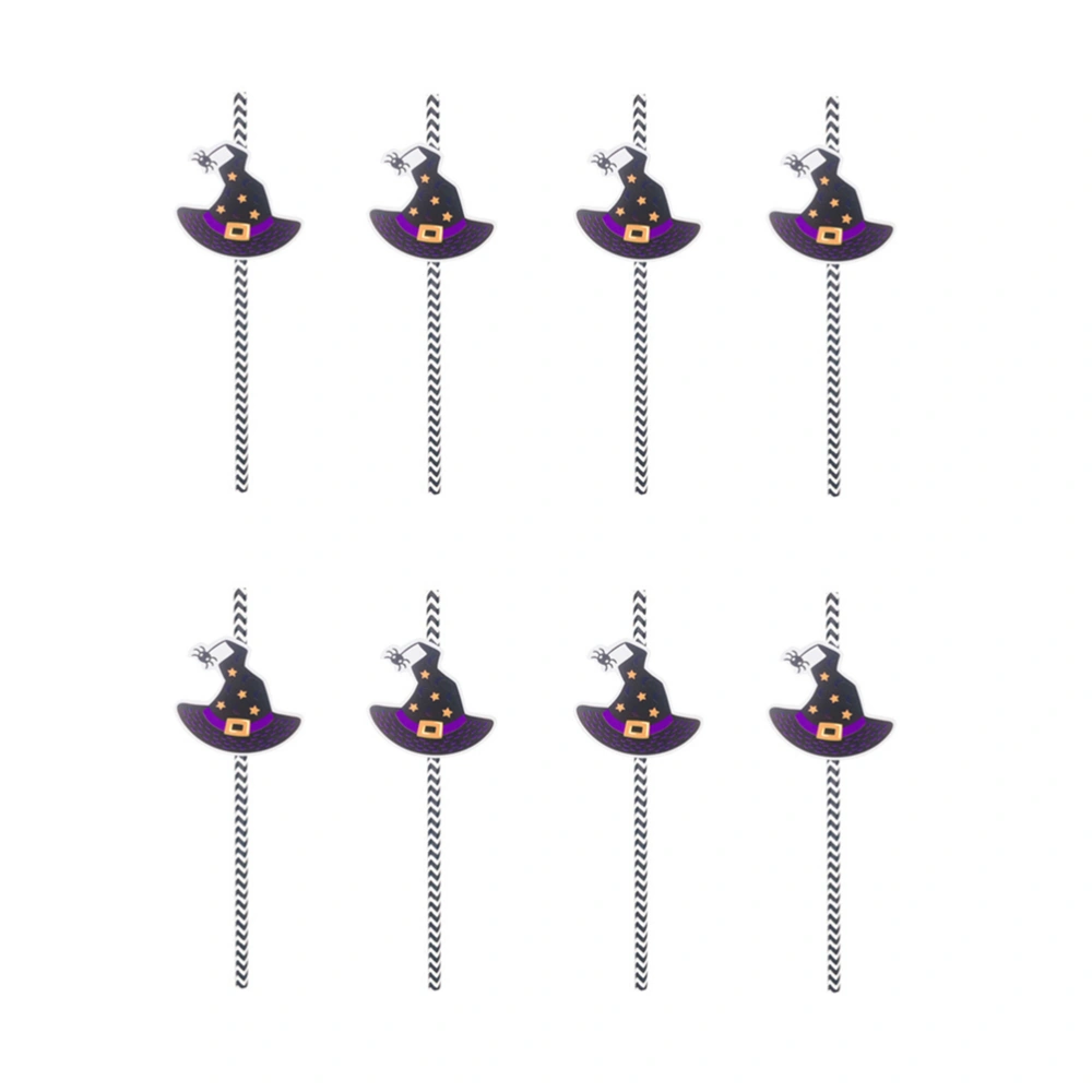 12pcs Halloween Hat Party Straws Creative Straws Party Supplies for Drinking