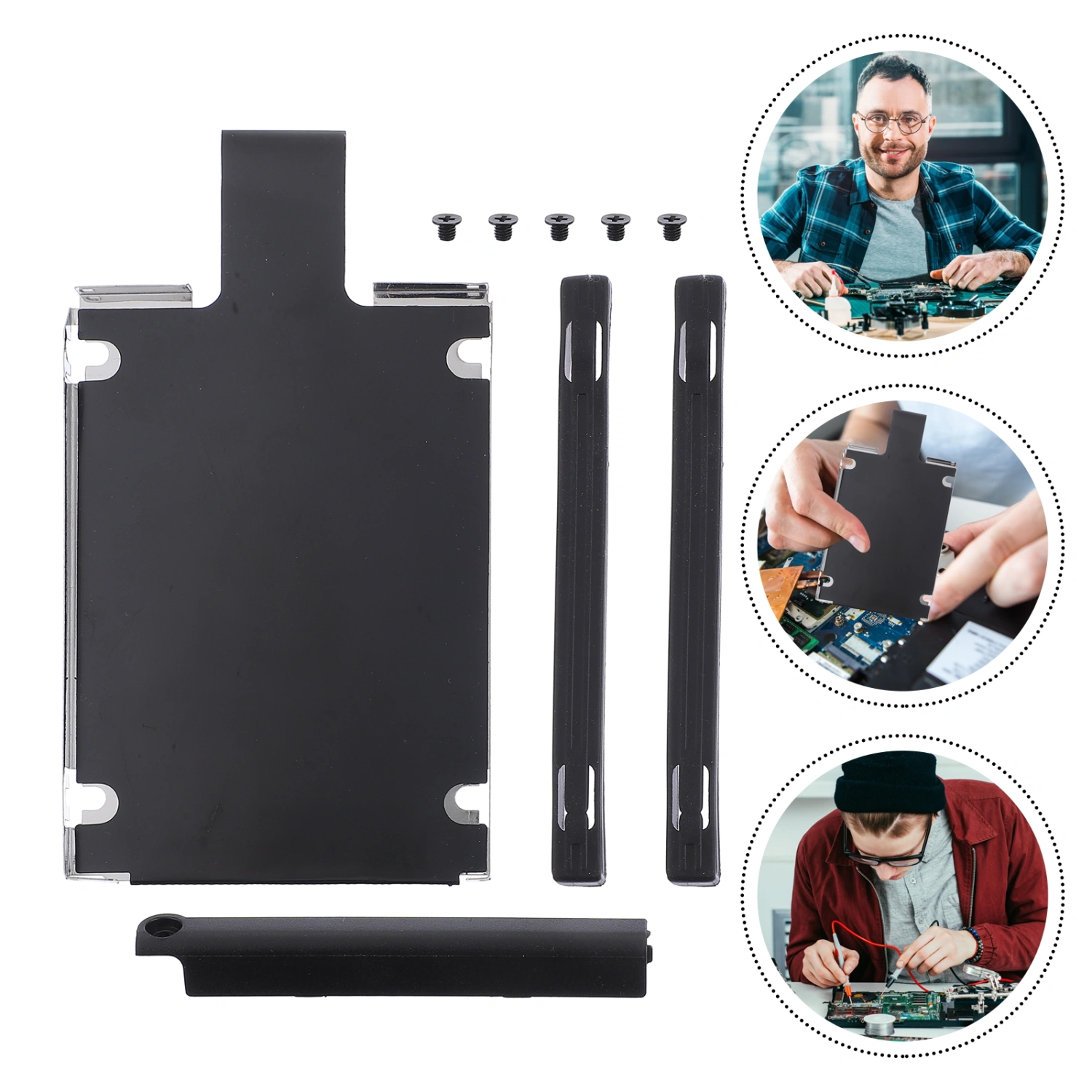 1 Set Hard Drive Cage SSD Mounting Bracket Hard Disk Caddy Laptop Accessory