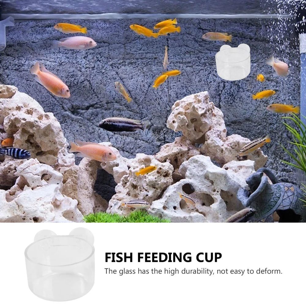 2Pcs Fish Tank Feeder Cup Bait Holder Aquarium Fish Tank Removable Worm Feeder