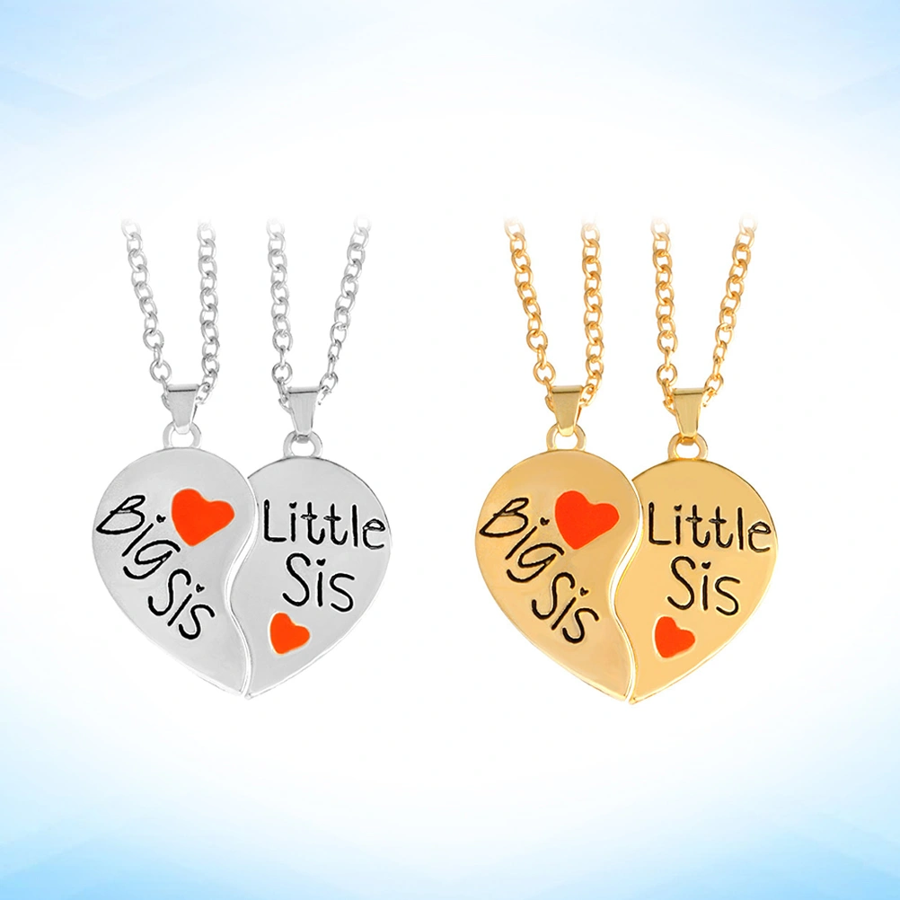 2pcs Beautiful Alloy Drop Necklace Pendant Chain Graduation Gift Jewelry for Women Girls (XL049+XL050)