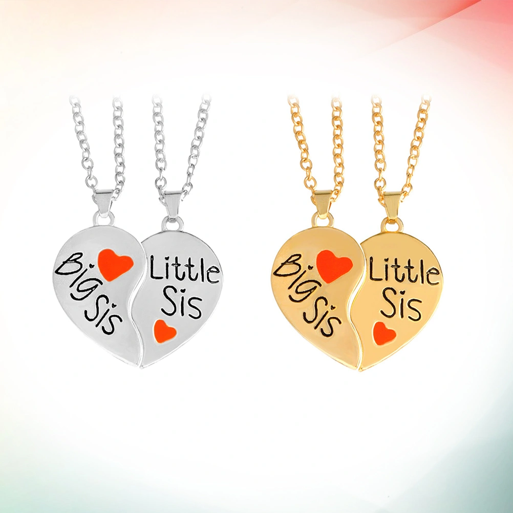 2pcs Beautiful Alloy Drop Necklace Pendant Chain Graduation Gift Jewelry for Women Girls (XL049+XL050)