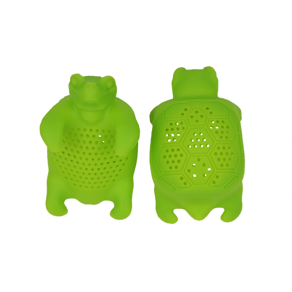 Silicone Turtle Tea Infuser Tea Loose Leaf Tea Strainer Filter Diffuser Kitchen Tools Gadgets (Green)