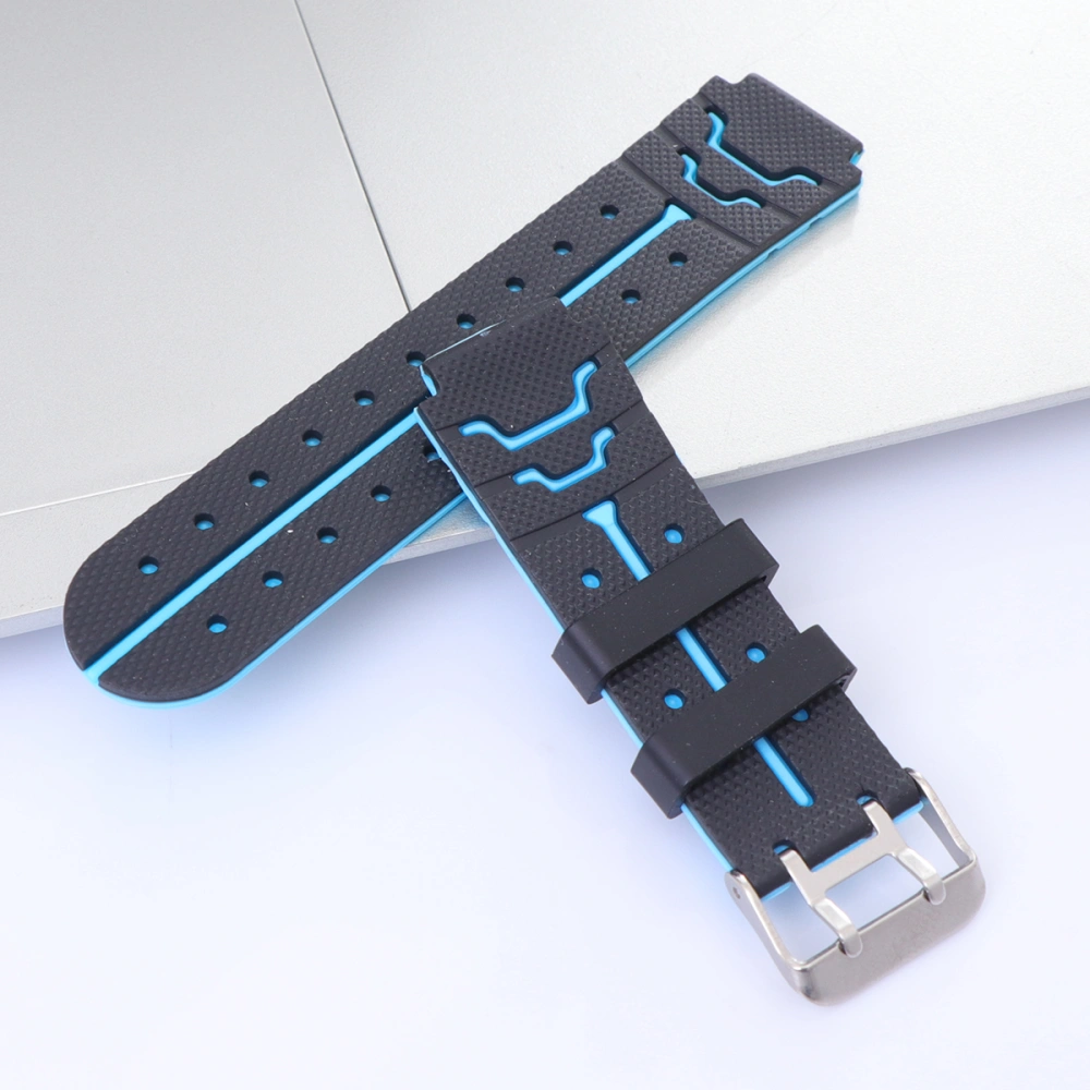 2Pcs Fourth Generation Kids Phone Watch Band Watch Replacement Strap Creative Watchstrap for Children (Black and Blue)