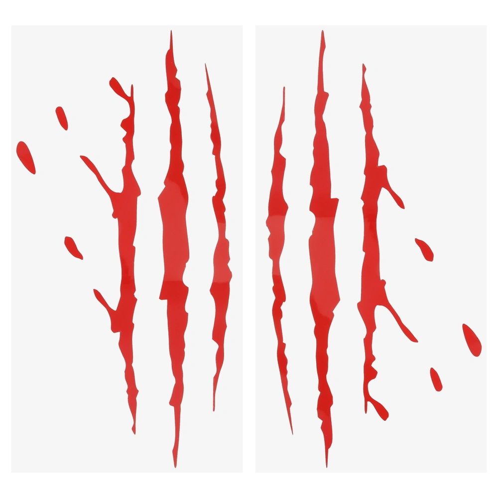 2sheets Bloody Claw Mark Car Stickers Bloody Horror Claw Marks Decal for Car Headlights