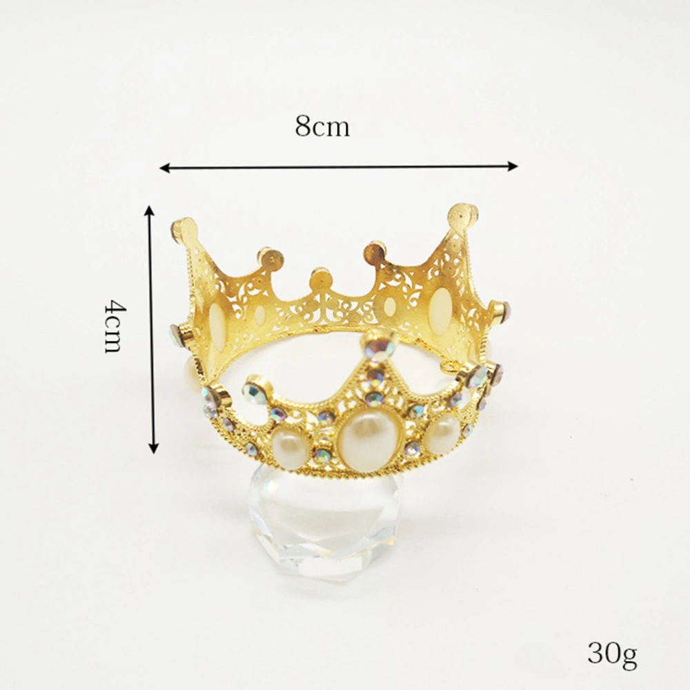 1pc Cake Decoration Mini Crown Cake Ornaments Party Supplies for Birthday Anniversary