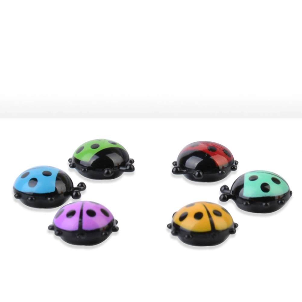 6 Pcs Plastic Mini Ladybug-shaped Fridge Magnets Refrigerator Magnets Wall stickers with Built-in Magnets