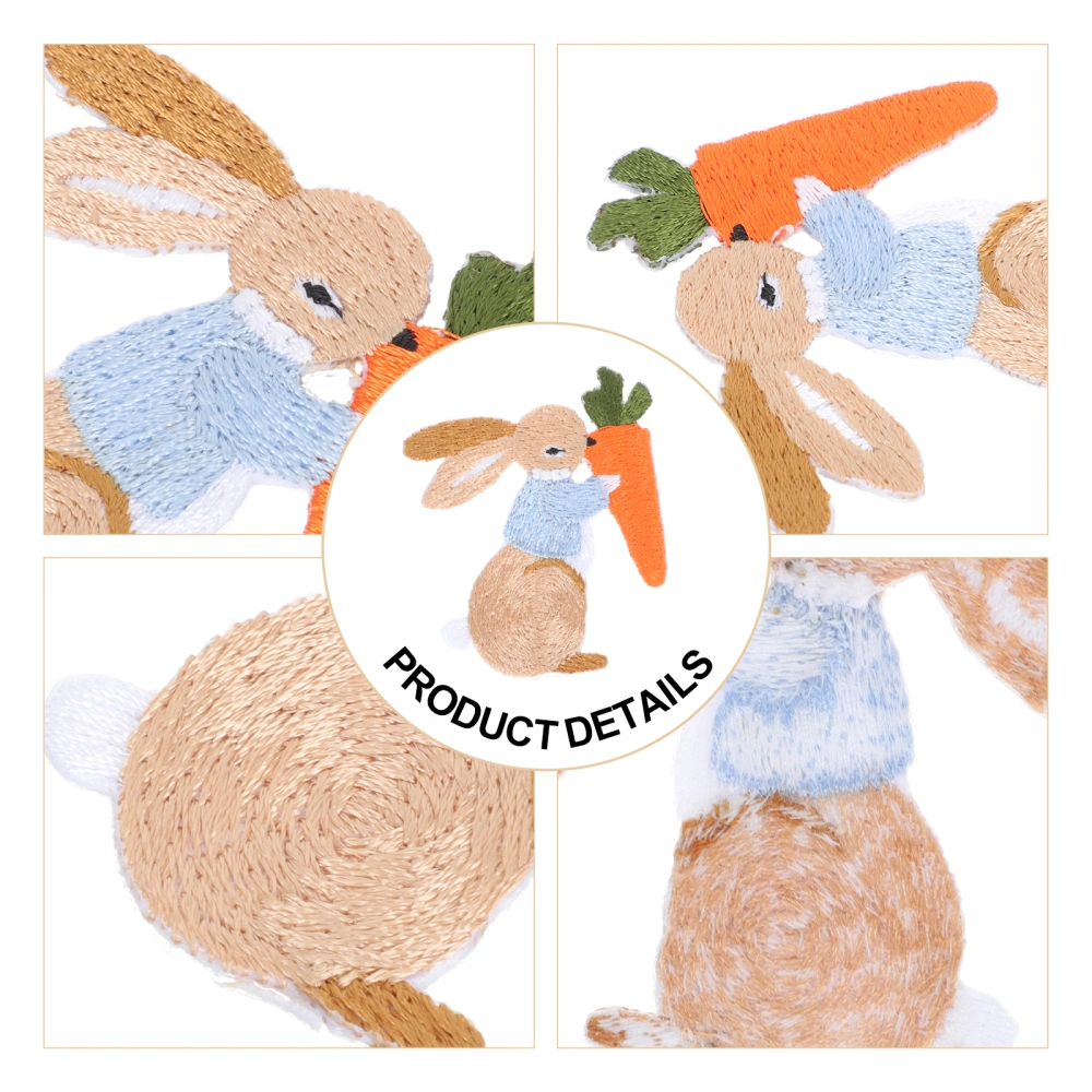 5pcs Clothing DIY Embroidery Appliques Sewing Rabbit Patches Clothes Accessories