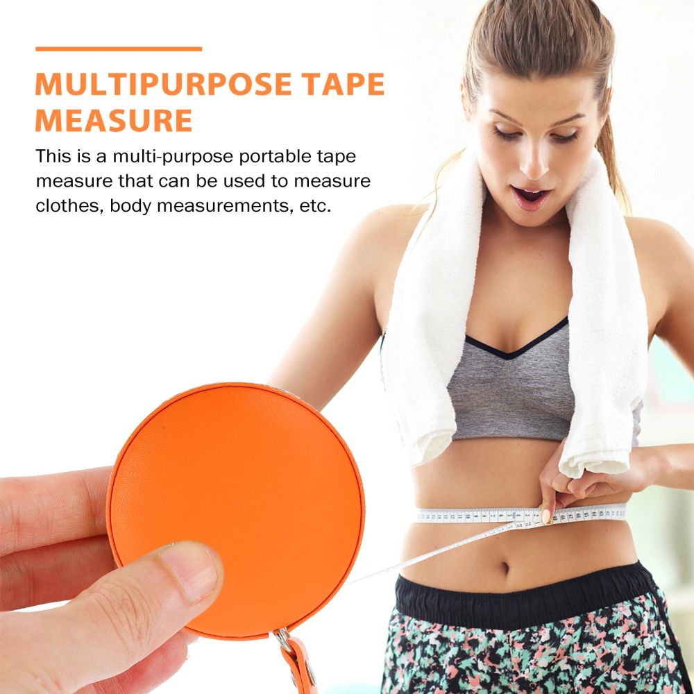 1pc PU Leather Measuring Tape Household Tape Measure Body Measuring Tape