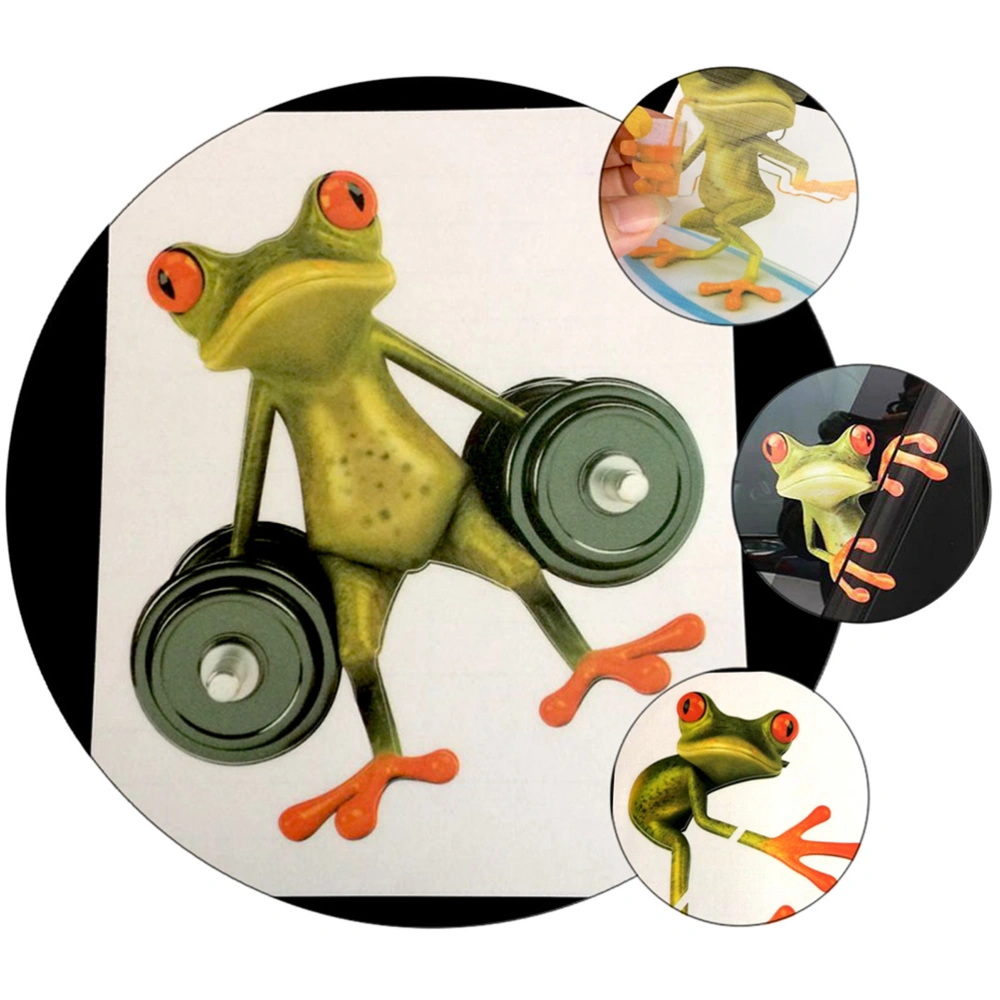 1 Set 5Pcs Three-dimensional Frogs Car Decals Car Stickers (Assorted Color)