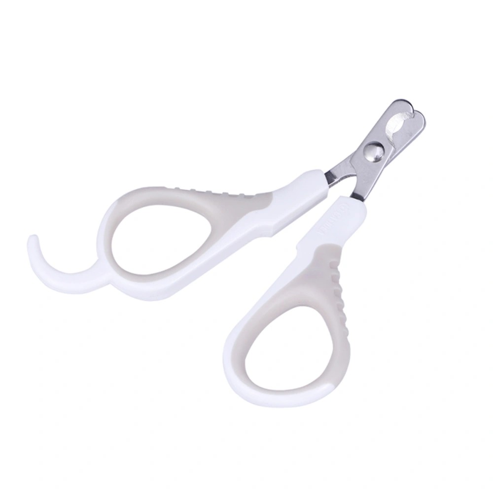 Pet Dog Cat Nail Toe Claw Clippers Scissors Shears Trimmer Cutter Grooming Tool (White)