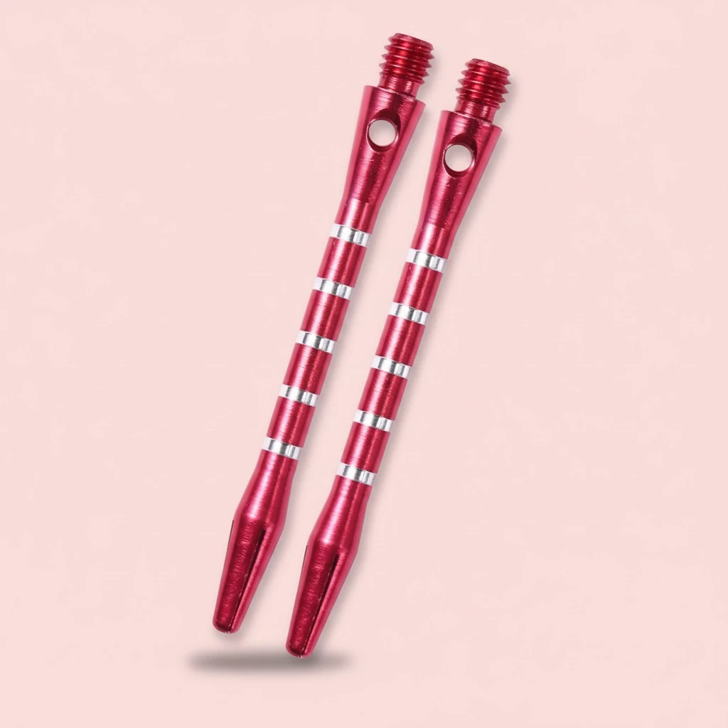 20PCS Standard 2BA Screw Thread Dart Shafts Aluminium Alloy Darts Accessories Metal Stems Alloy Pole Rod with 20PCS Rings (Red)