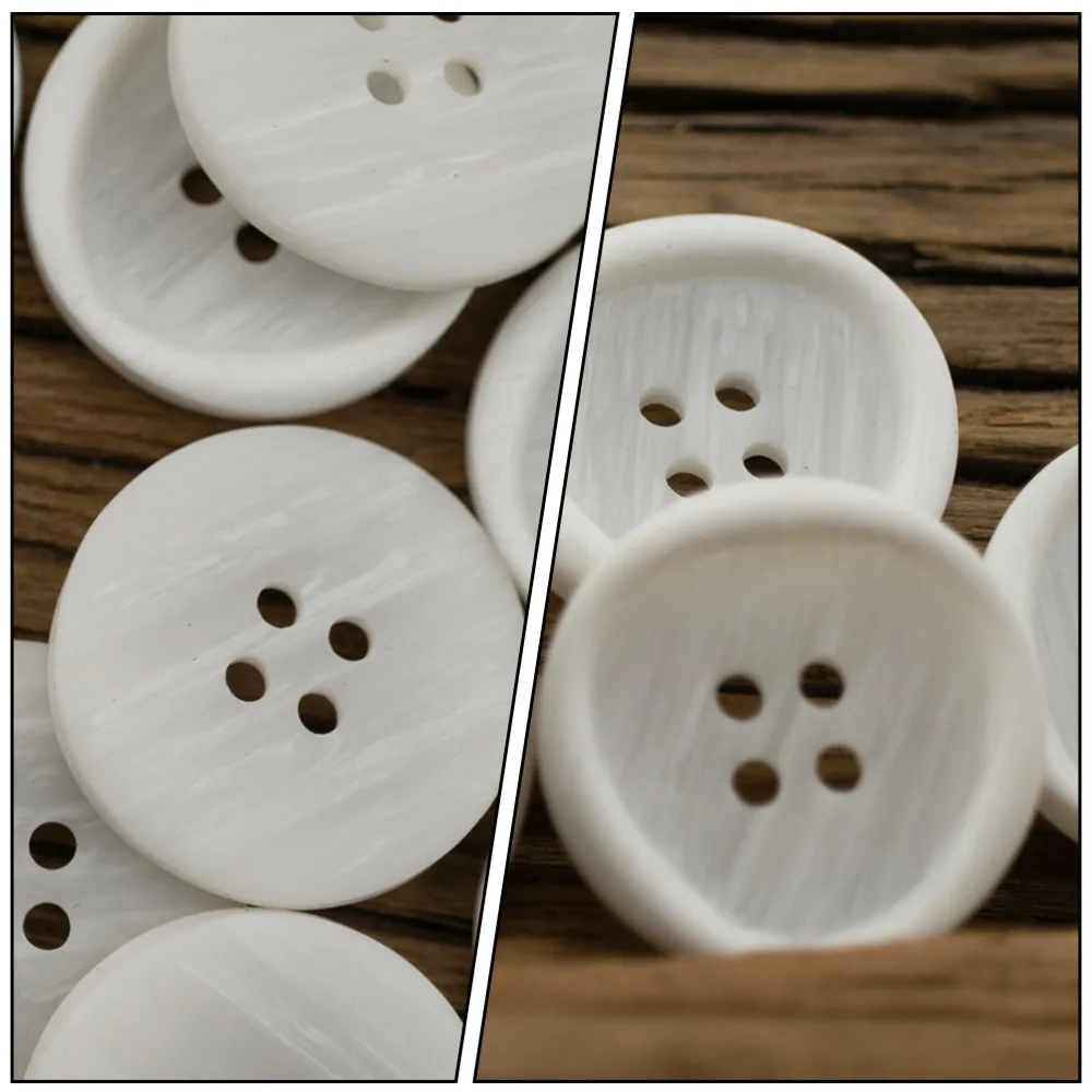 40pcs Simple Fashionable Resin Buttons Handmade DIY Sewing Accessories