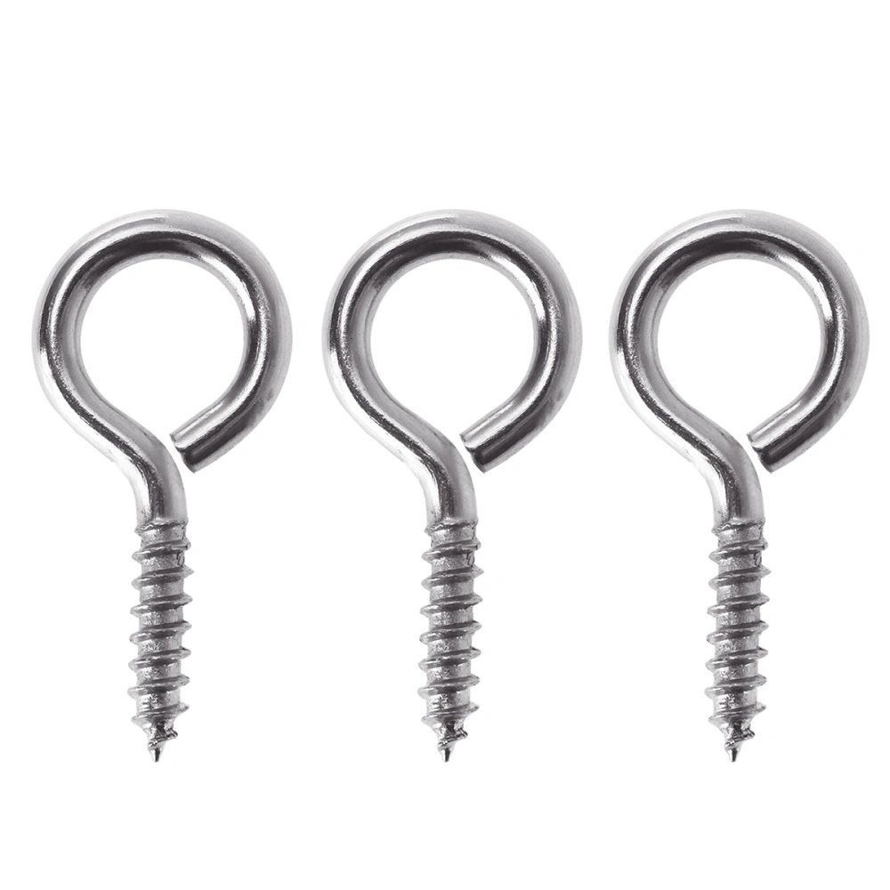 50 PCS Screw Eye Pin Peg Bails Jewelry Making Findings for Crafting - 1# (Silver)