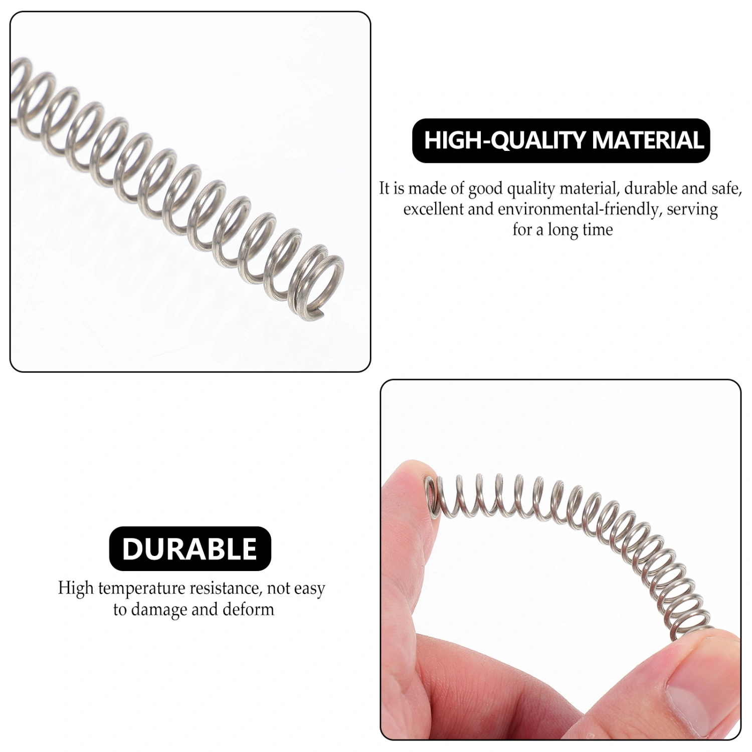 1Pc Round Wire Spiral Spring Telescopic Spring Practical Stainless Steel Spring