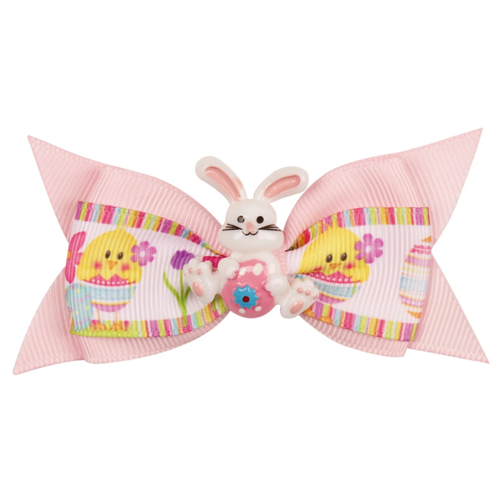 4pcs Rabbit Design Hair Clips Cartoon Bowknot Hairpins Festive Duck Clips Easter Hair Accessories