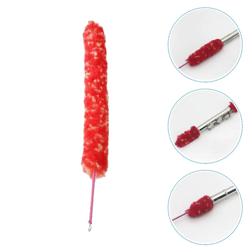 1Pc Creative Flute Cavity Brush Long Handle Cleaning Brush Flute Brush (Red)