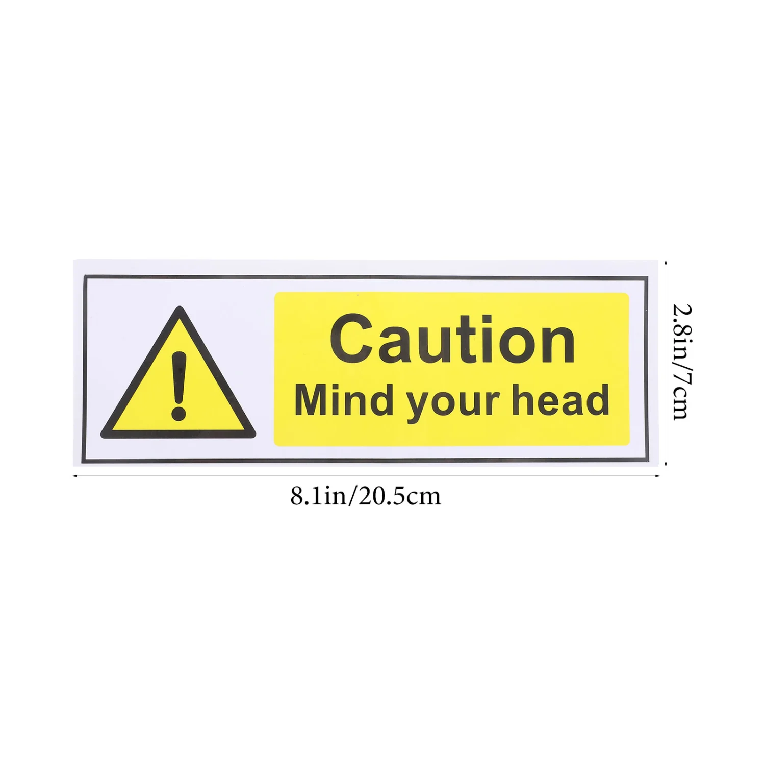 Mind Your Head Sign Sticker Warning Sticker Caution Sticker Self Adhesive Sticker