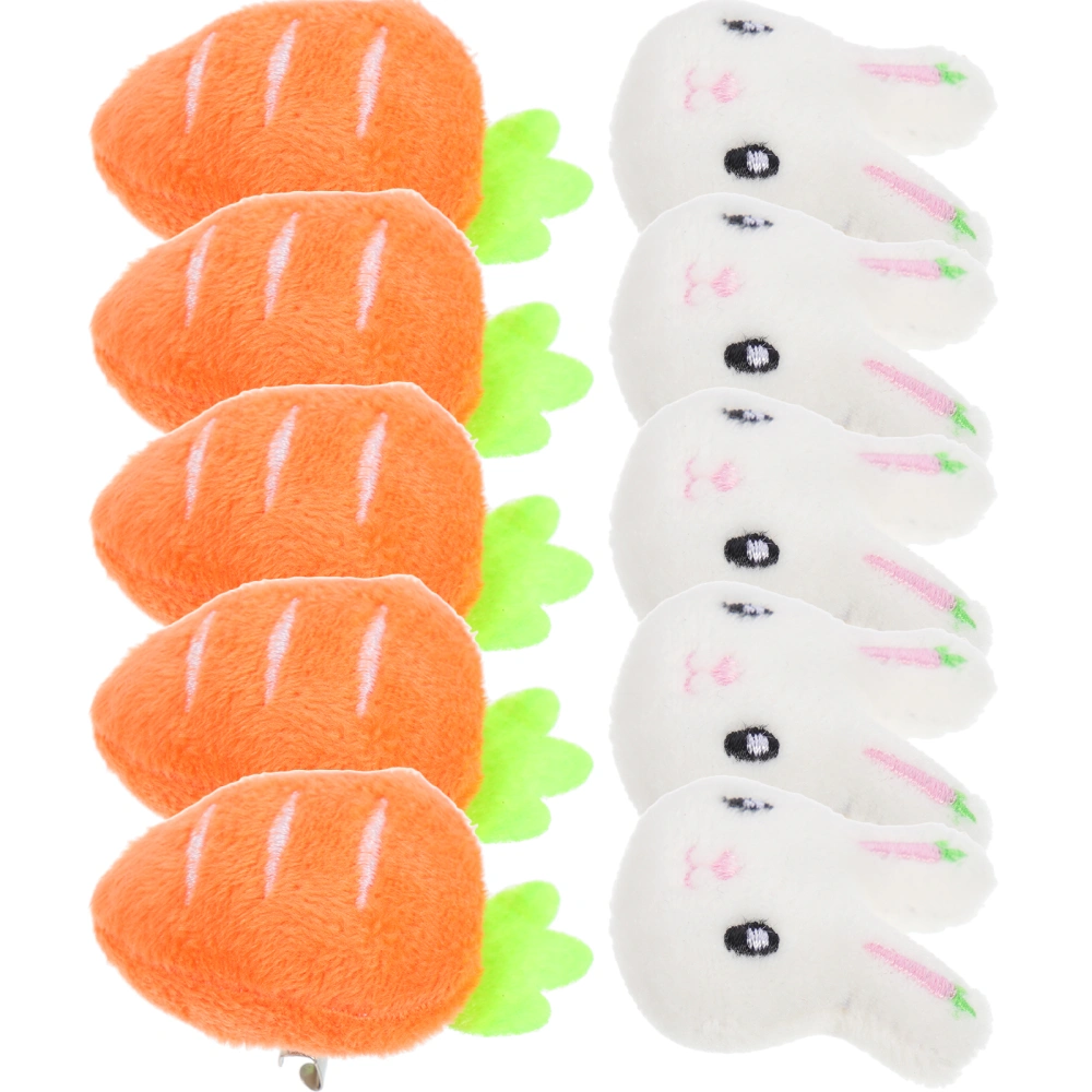 12 Pcs Mini Rabbit Carrot Shape Brooches Decorative Brooch Clothes Accessories